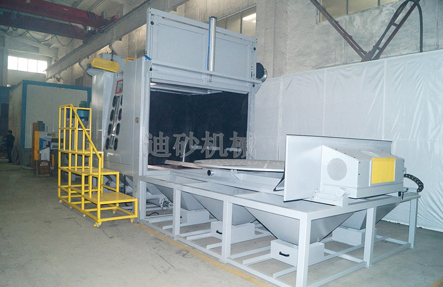 大型模具臺(tái)車轉(zhuǎn)盤式噴砂機(jī)