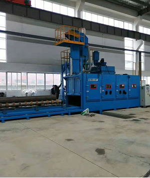 恭喜南京客戶喜提鋼管內(nèi)外壁自動噴砂機(jī)一臺，迪砂竭盡全力為您服務(wù)！